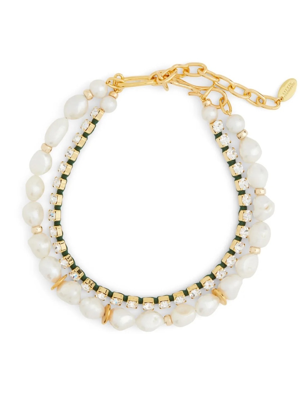 Lizzie Fortunato Crystal Lagoon li Gold & Pearl Statement Necklace Pearls $370 - Picture 3 of 9